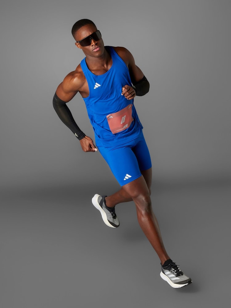 adidas Blue Adizero Essentials Running Tank Top - Image 5 of 15
