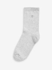 Multi 7 Pack Cotton Rich Heart Embroidered Ankle Socks - Image 4 of 9