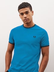 Fred Perry Twin Tipped Logo 100% Cotton T-Shirt - Image 1 of 7