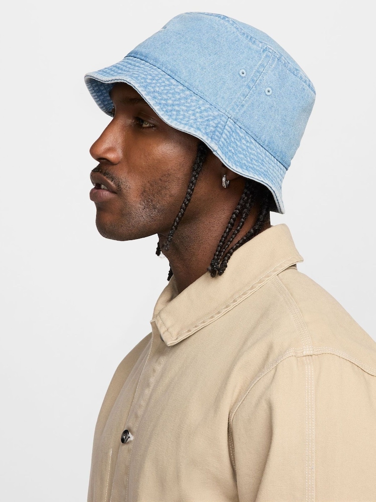 Nike Blue Denim Apex Denim 100% Cotton Bucket Hat - Image 3 of 4