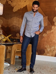 BOSS Grey Biado Long Sleeve Jersey Shirt - Image 1 of 7