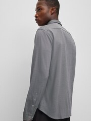 BOSS Grey Biado Long Sleeve Jersey Shirt - Image 5 of 7