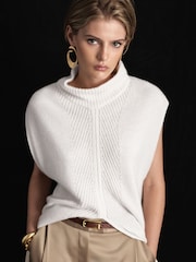 Atelier 100% kašmira Ar stāvapkakli veste - Attēls 3 no 8