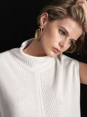 Atelier 100% kašmira Ar stāvapkakli veste - Attēls 7 no 8