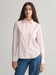 GANT Pink Poplin Striped 100% Cotton Shirt - Image 1 of 7