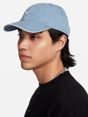Nike Blue Denim Club Unstructured 100% Cotton Denim Cap - Image 3 of 6