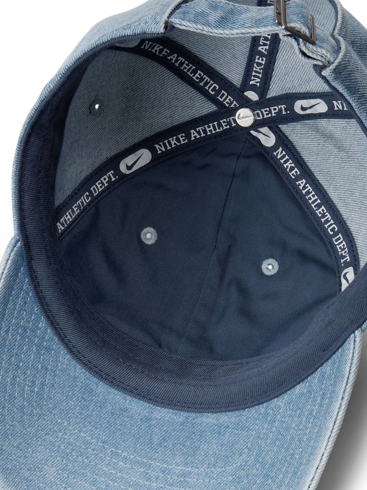 Nike Blue Denim Club Unstructured 100% Cotton Denim Cap - Image 6 of 6