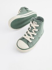 Khaki Green Bump Toe Boots With Zip Fastening - Image 4 of 9