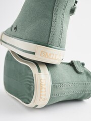 Khaki Green Bump Toe Boots With Zip Fastening - Image 7 of 9