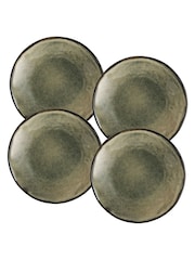 Dutch Rose Green Set of 4 Dinner Plates Set of 4 Side Plates - Image 2 of 2
