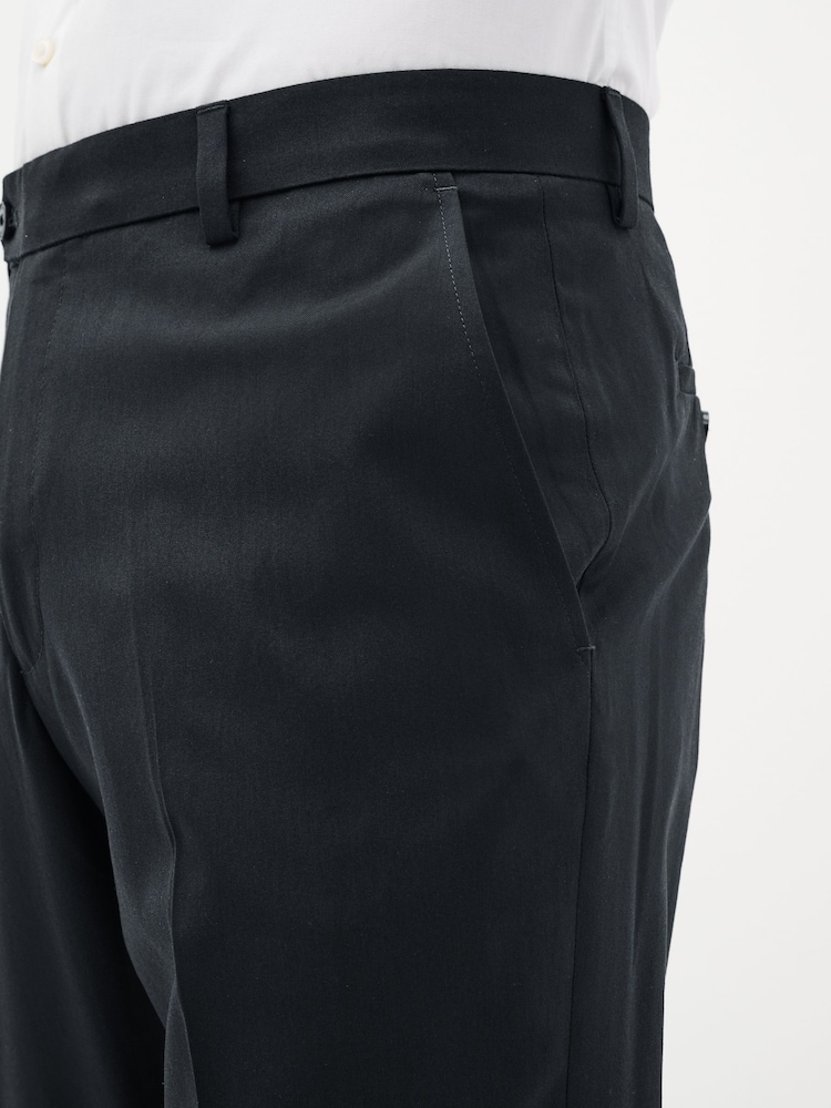Navy Blue Slim Fit Stretch Smart Trousers - Image 7 of 7