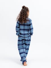 Cyberjammies Blue Check Long Sleeve Pyjamas Set - Image 3 of 3