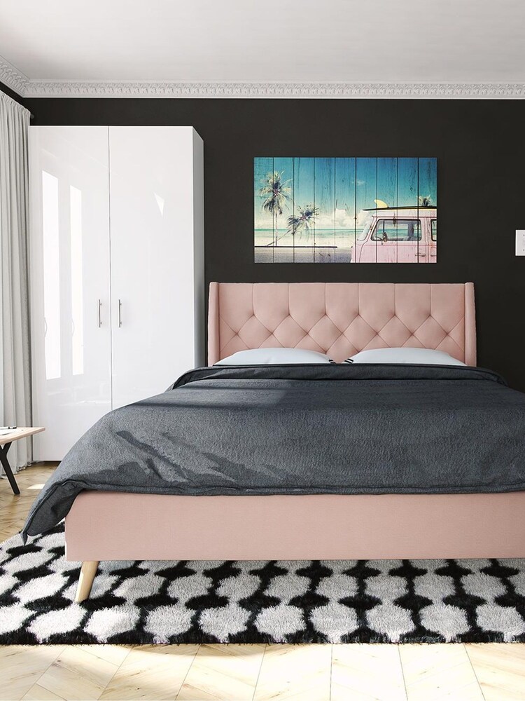 Novogratz Pink Her Majesty Linen Bed - Image 2 of 4