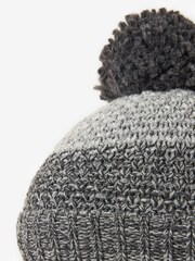 Grey/Black Texture Bobble Hat 2 Pack - Image 6 of 6