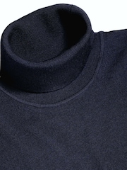 Charles Tyrwhitt Blue Pure Merino Roll Neck Jumper - Image 5 of 7