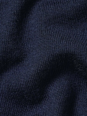 Charles Tyrwhitt Blue Pure Merino Roll Neck Jumper - Image 6 of 7