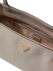 Guess Brown Devon Shoulder Satchel Bag - Image 3 of 3