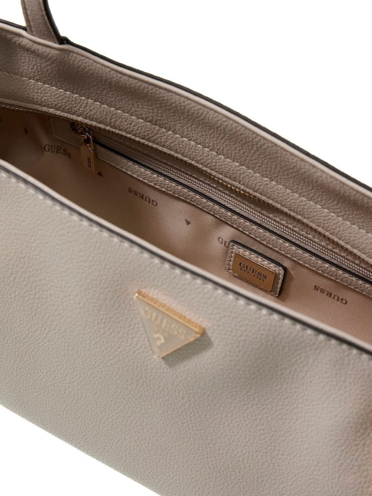 Guess Brown Devon Shoulder Satchel Bag - Image 3 of 3 Guess Brown Devon Shoulder Satchel Bag - Image 3 of 3