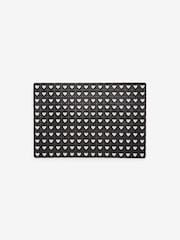Black Mini Hearts Doormat - Image 3 of 3