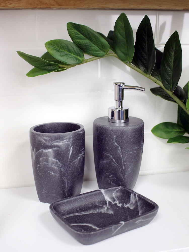 Showerdrape Grey Octavia 3 Piece Bathroom Accessory Set - Image 1 of 4