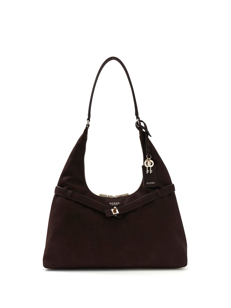 Guess Brown Ella Hobo Bag - Image 1 of 4