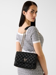 Guess Black Giully Ii 2 Comp Convertible Flap Bag - Image 2 of 4