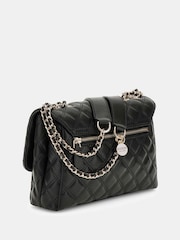 Guess Black Giully Ii 2 Comp Convertible Flap Bag - Image 3 of 4