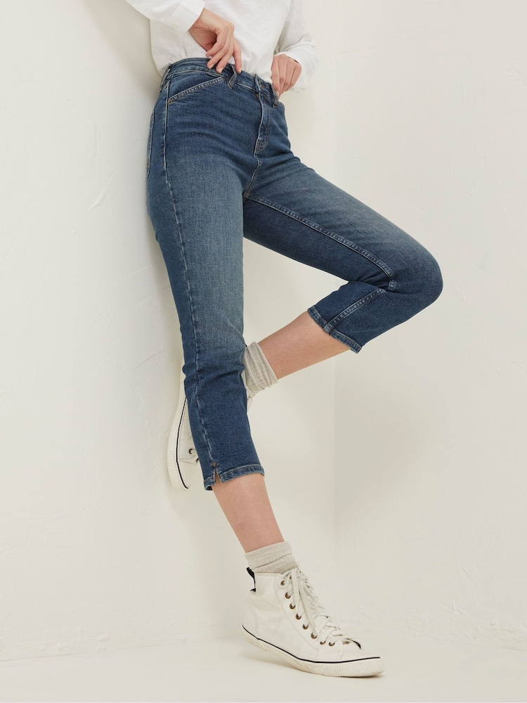 FatFace Blue Sway Capri Jeans - Image 1 of 6