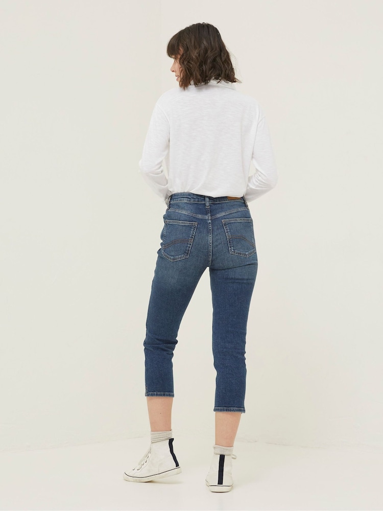 FatFace Blue Sway Capri Jeans - Image 2 of 6