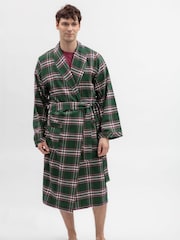Cyberjammies Green Check Long Dressing Gown - Image 1 of 3