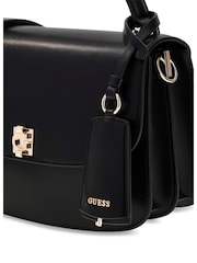 Guess Black Audrey Convertible Xbody Flap Bag - Image 4 of 5