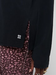 Svart - Sweaty Betty Soft Flow Studio Langermet Topp - Bilde 4 av 6