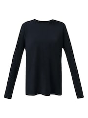 Svart - Sweaty Betty Soft Flow Studio Langermet Topp - Bilde 5 av 6