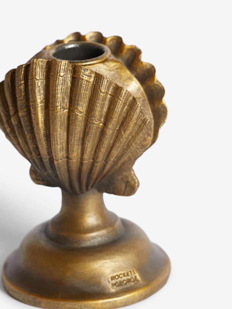 Rockett St George Gold Taper Candle Holder - Image 4 of 4