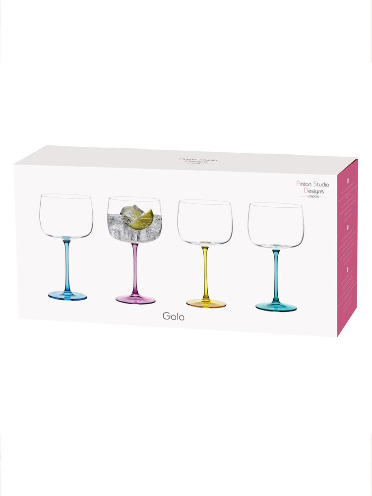 The DRH Collection Set of 4 Pink Gala Gin Glasses - Image 7 of 7