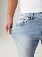 Blue Bleach Skinny Fit Comfort Stretch Jeans - Image 6 of 13