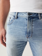 Blue Bleach Skinny Fit Comfort Stretch Jeans - Image 7 of 13