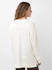 Sweaty Betty White After Class Yoke Longline Sweatshirt - Image 3 of 5