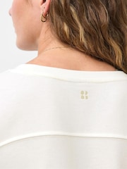 Sweaty Betty White After Class Yoke Longline Sweatshirt - Image 4 of 5