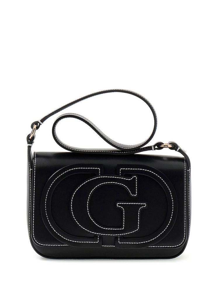 Guess Black Ruby Flap Shoulder Bag - Image 1 of 4
