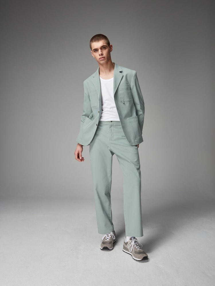 Seafoam Green Relaxed Fit EDIT Utility Trousers - Image 1 of 9