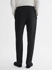 Reiss Black Hiroshio Tapered Textured Trousers - Image 4 of 4