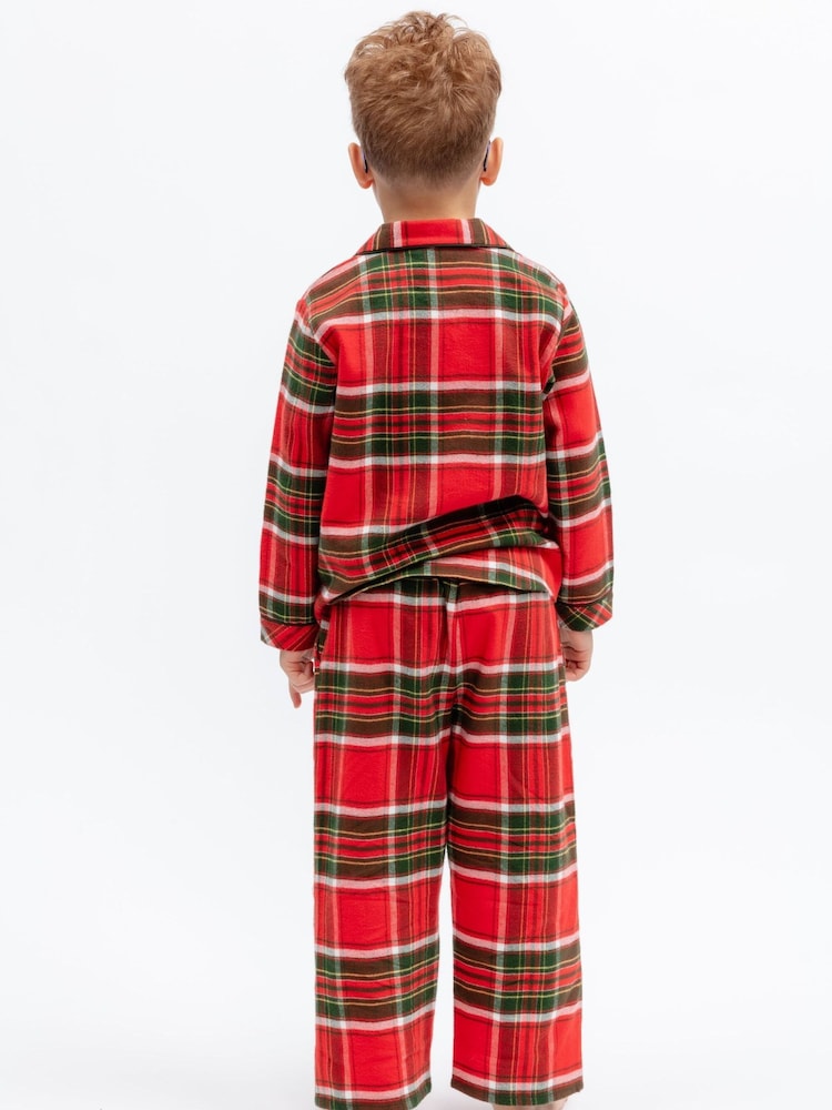 Cyberjammies Red Check Long Sleeve Pyjamas Set - Image 3 of 3 Cyberjammies Red Check Long Sleeve Pyjamas Set - Image 3 of 3
