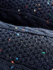 Navy Blue Memory Foam Slippers Socks Boots - Image 6 of 6