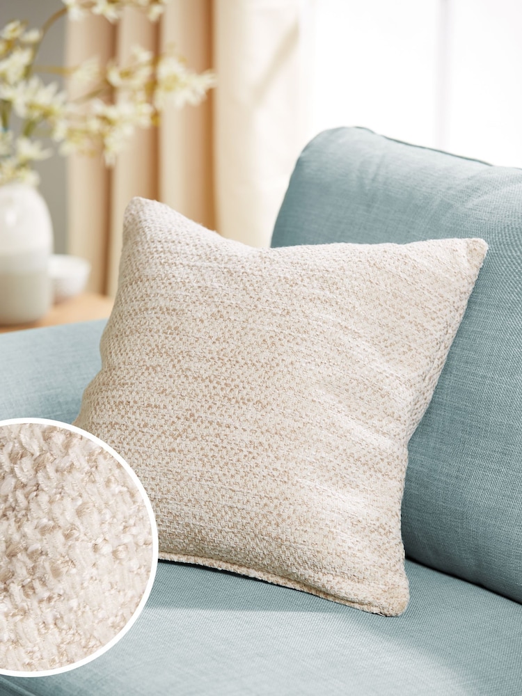 Natural 50 x 50cm Ashton Chenille Cushion - Image 2 of 5