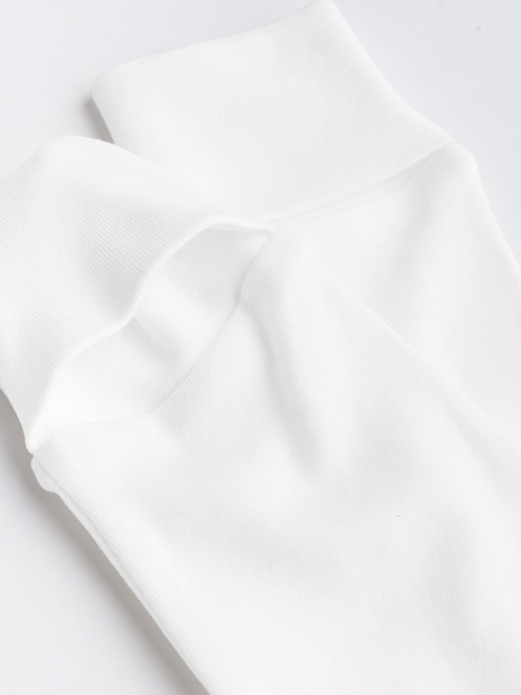 White 5 Pack 100% Cotton Baby Sleepsuits (0-18mths) - Image 7 of 7