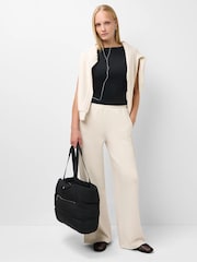 Sweaty Betty Beige Sand Wash Wide Leg Pintuck Trousers - Image 1 of 6
