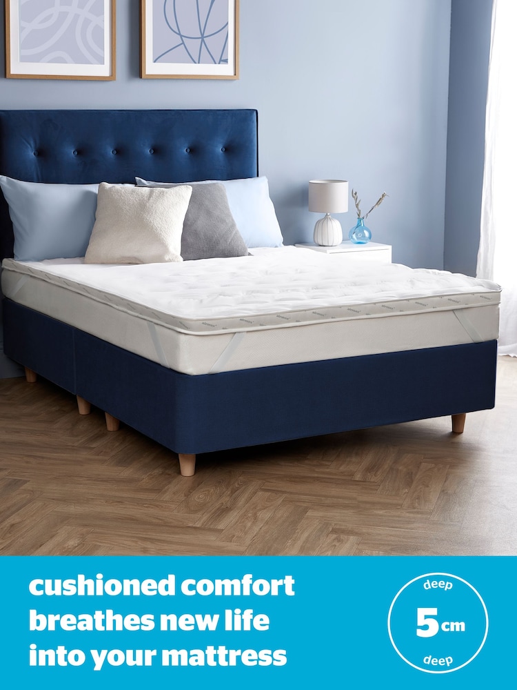 Silentnight White Airmax 500 5cm Mattress Topper - Image 6 of 9
