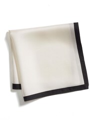 Black/White Signature Self-Tie Bow Tie And Pocket Square Set - Image 4 of 7