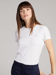 Tommy Hilfiger White Heritage Alex 100% Cotton T-Shirt - Image 1 of 3